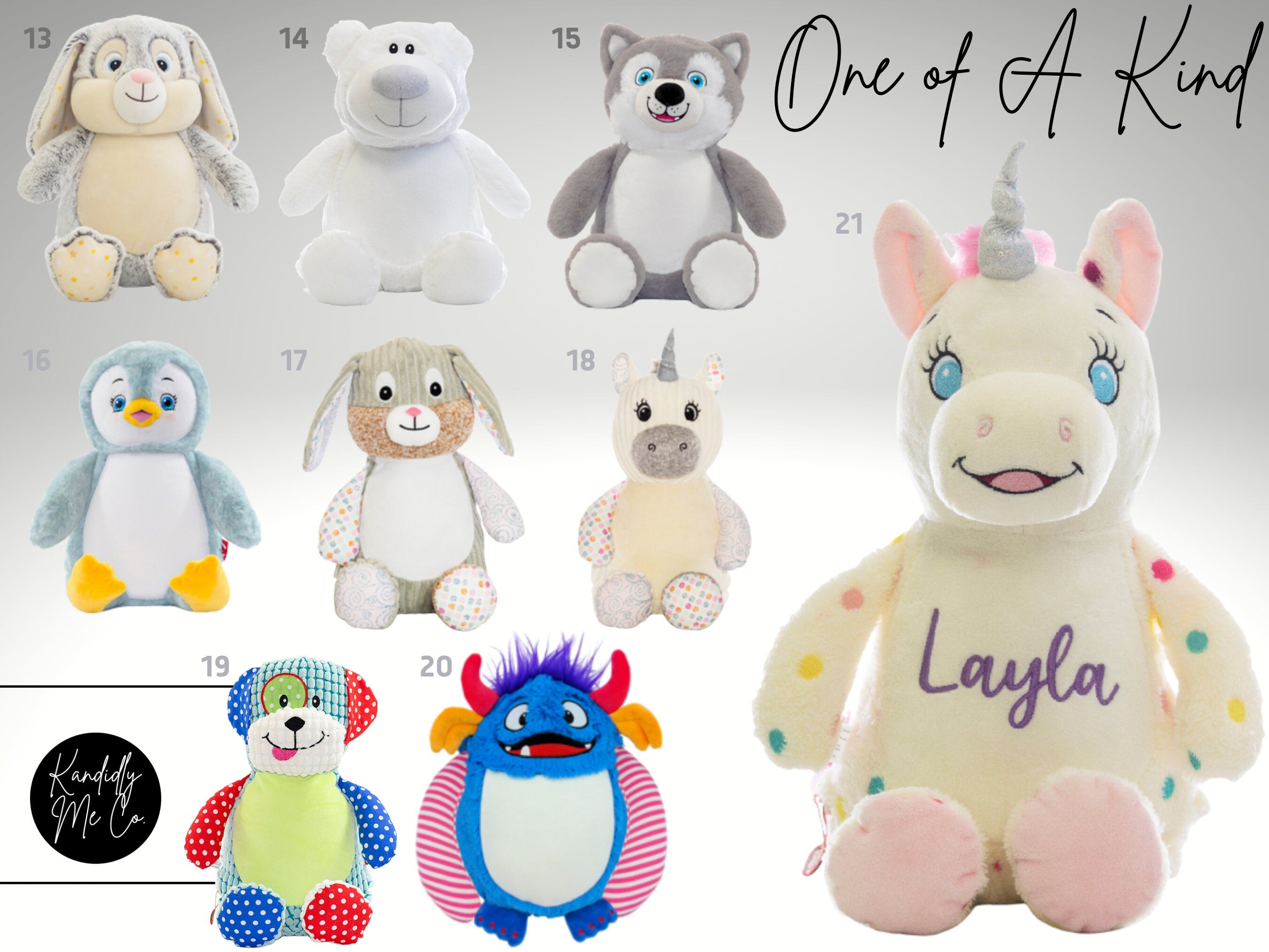 Embroidery blank stuffed animals online