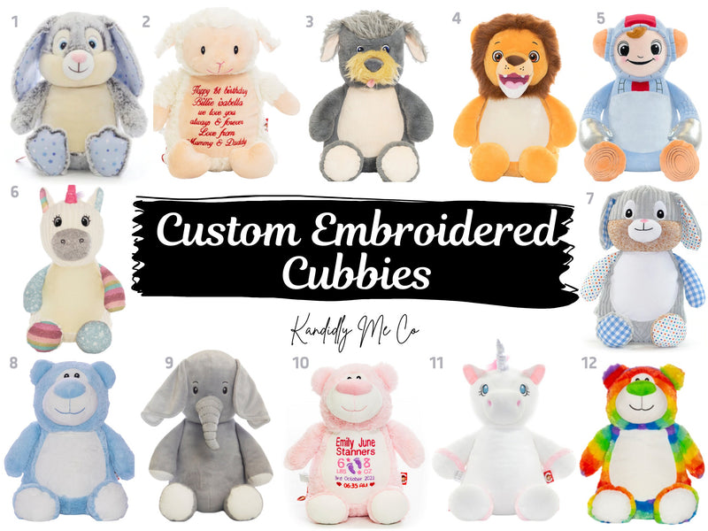Embroidered plush animals discount